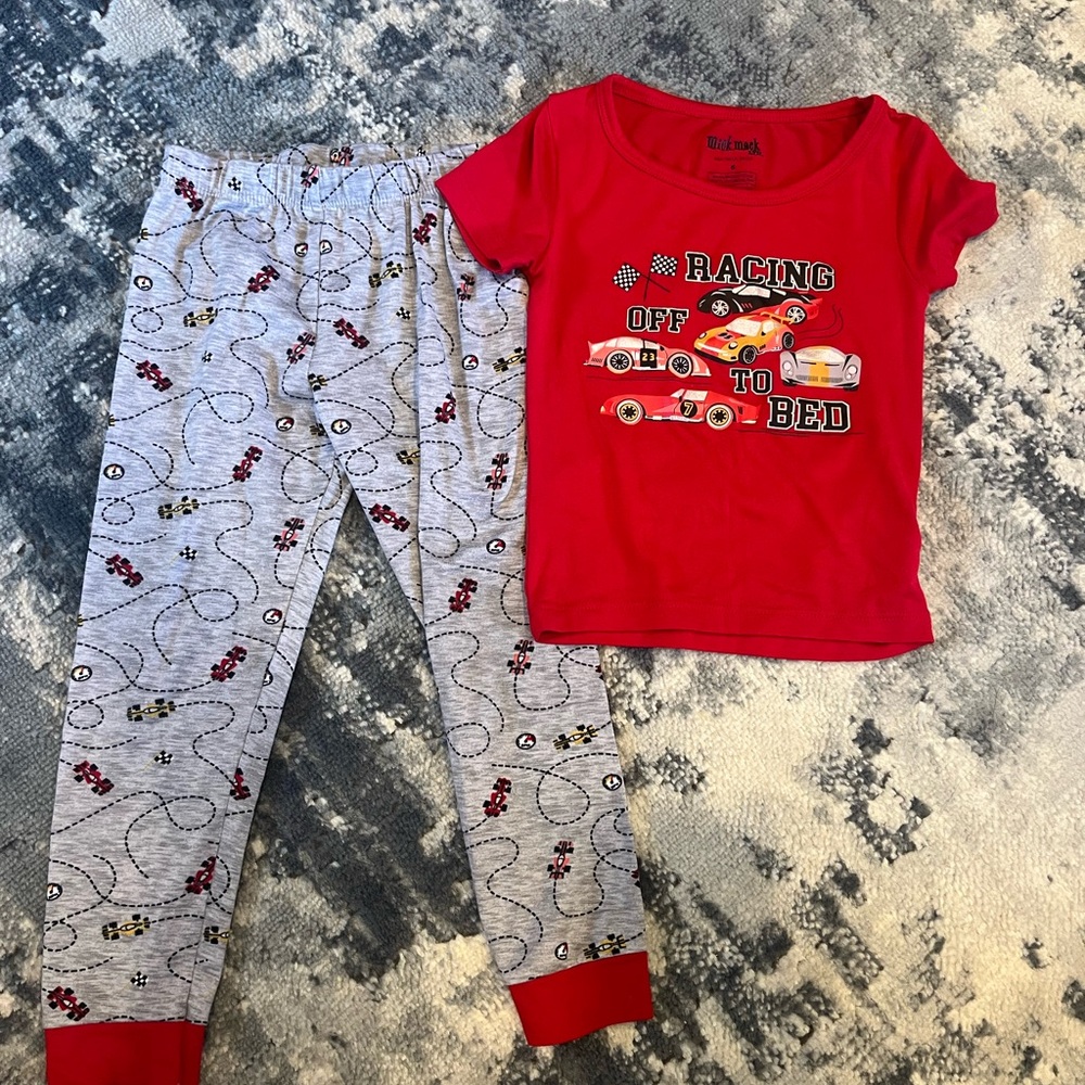 Red and Gray Racing Pajama Set